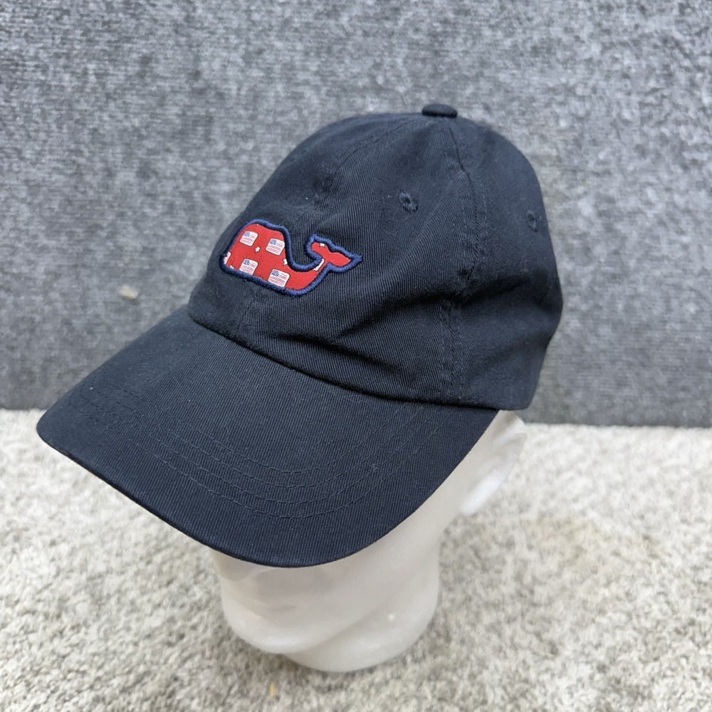 Vineyard Vines Whale American Flag blue hat cap adjustable unisex